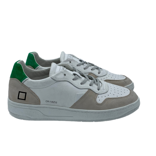 Sneakers D.A.T.E Court White-Green M341-CR-VC-WG