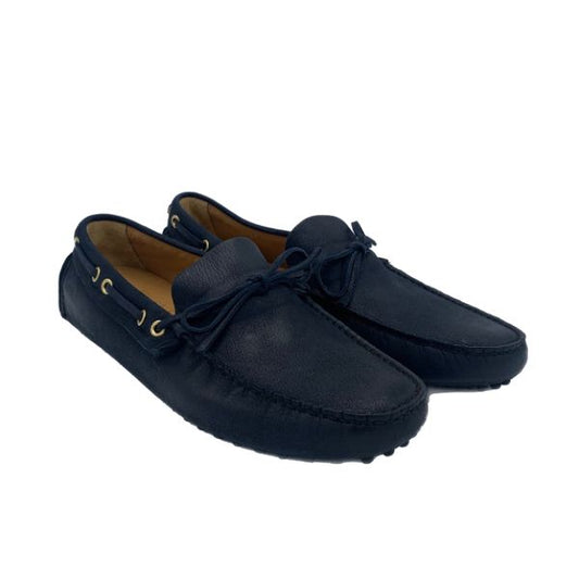 Mocassino uomo Car Shoe KUD006 pelle blu